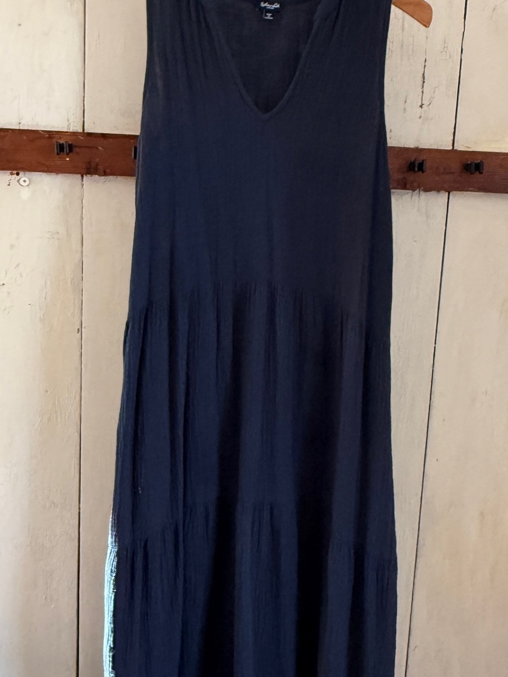 Splendid Navy Blue muslin cotton midi dress